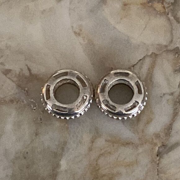 Michael Hill 925 Sterling Silver Charm Bracelet Spacers / 2 Matching - Picture 4 of 4